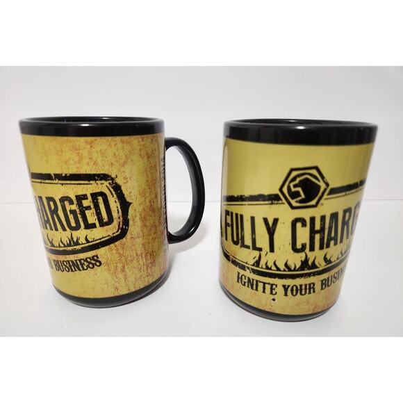 Matco Tools Fully Charged San Antonio 2014 Coffee Cups Mugs Set Of 2 Multicolor - Picture 4 of 8